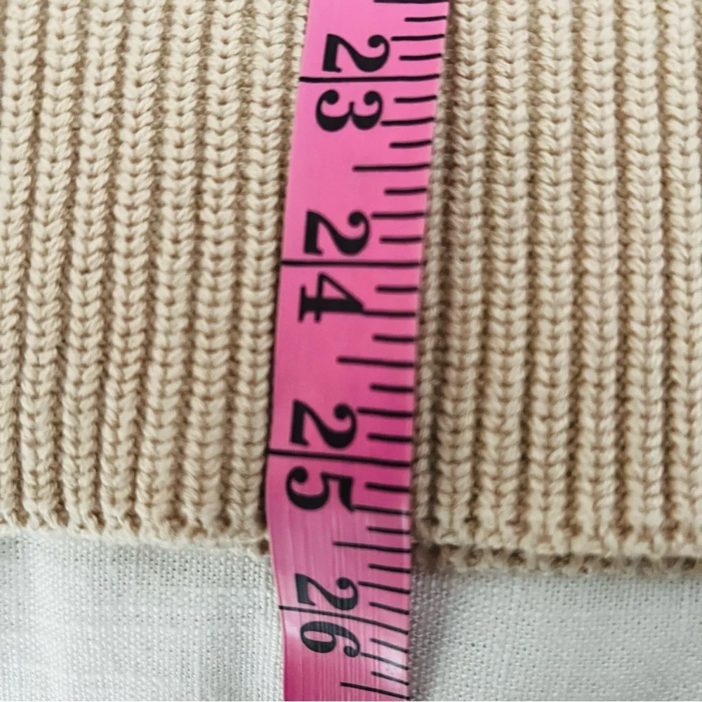 J Crew Crocheted Cream/Black Stripe Open Neck Pullover XL